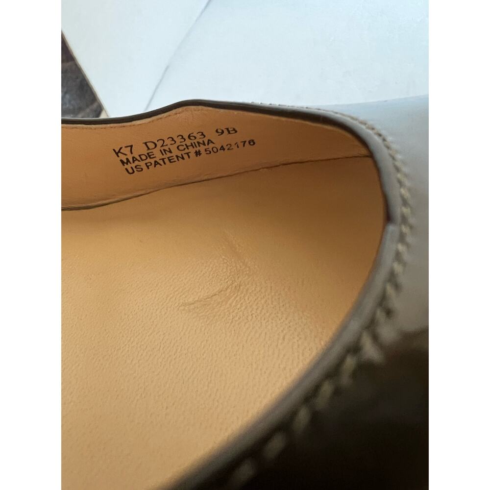 NWOT COLE HAAN CARMA Bronze Patent Leather Peep Toe Air Heels Pump Shoes Size 9B - Picture 10 of 11